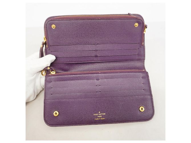 Louis Vuitton Monogram Portefeuille Insolite Long Wallet Porpora - vista 3