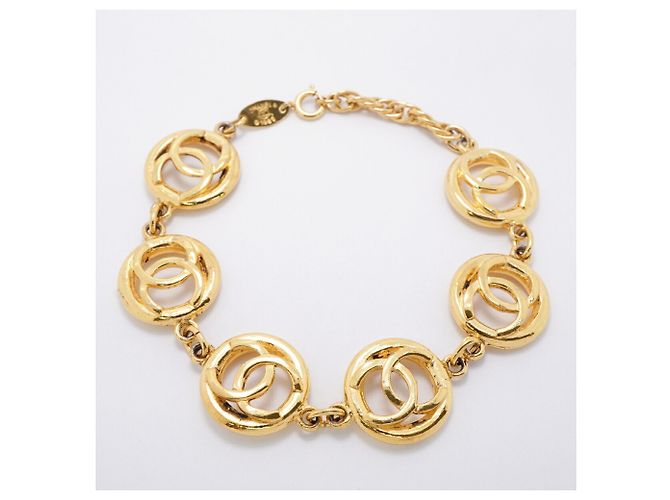 Bracciale con ciondoli placcato oro Chanel D'oro - vista 3