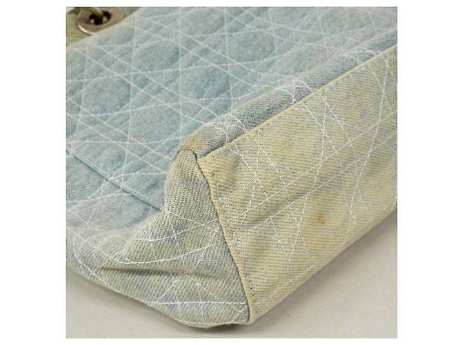 Borsa Tote Christian Dior Cannage Denim Blue - vista 6