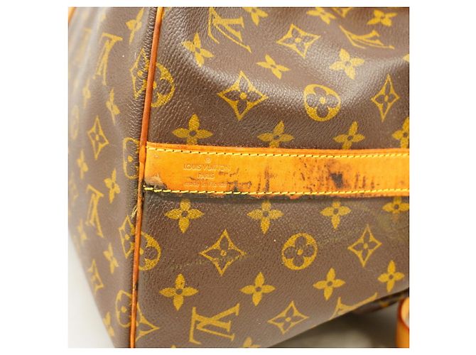 Borsa Louis Vuitton Monogram Keepall Bandoulière 55 Marrone - vista 5
