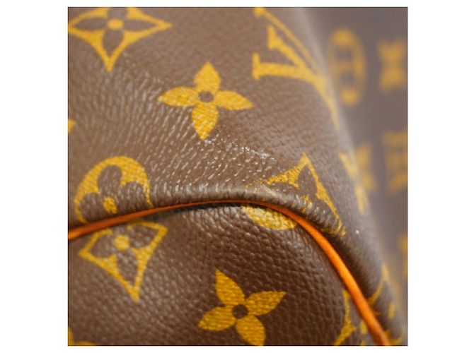 Borsa Louis Vuitton Monogram Keepall Bandoulière 55 Marrone - vista 6