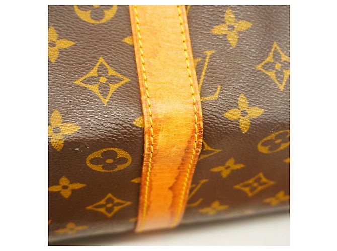 Borsa Louis Vuitton Monogram Keepall Bandoulière 55 Marrone - vista 7
