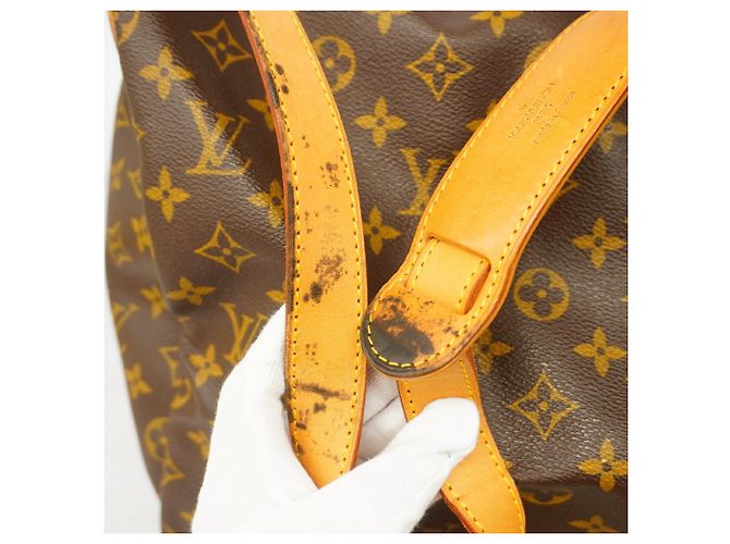 Borsa Louis Vuitton Monogram Keepall Bandoulière 55 Marrone - vista 9
