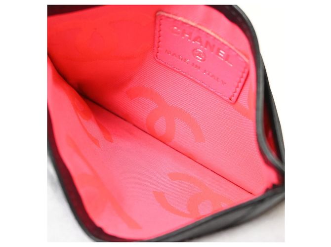 Tarjetero Chanel Cambon de piel de cordero acolchada Negro - vista 3