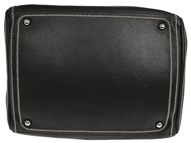 Chanel Vintage Bowler Lambskin Medium Nero - vista 7
