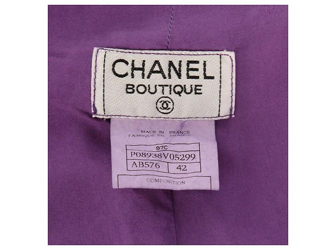 Falda Chanel de algodón morada años 90 Púrpura - vista 5