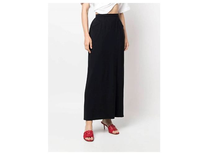 Gonna lunga in lana nera Chanel Nero - vista 3