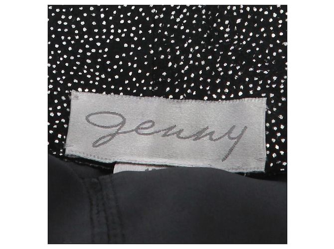 Pantaloni Genny 80s in camoscio nero e argento - vista 7