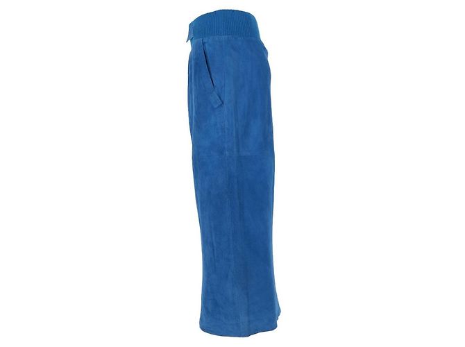 Autre Marque Gonna lunga Complice in camoscio blu elettrico - vista 2