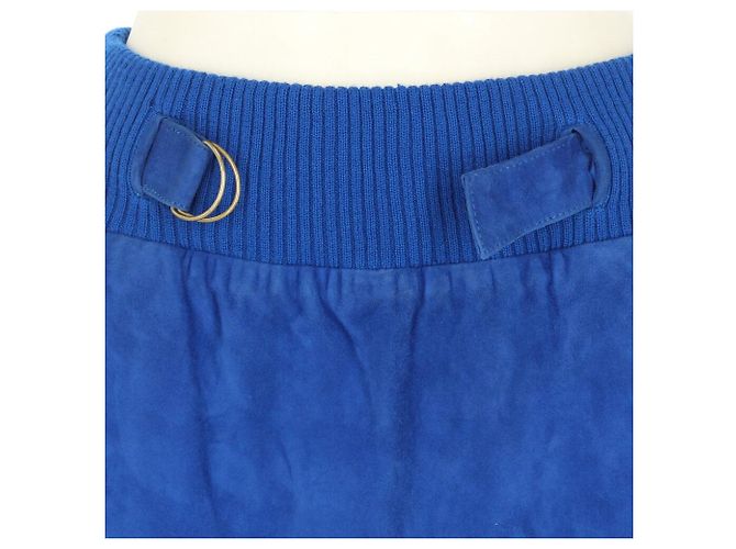 Autre Marque Gonna lunga Complice in camoscio blu elettrico - vista 4