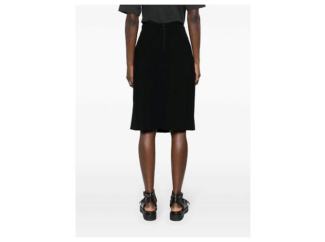 Falda Chanel de lana negra plisada Negro - vista 4