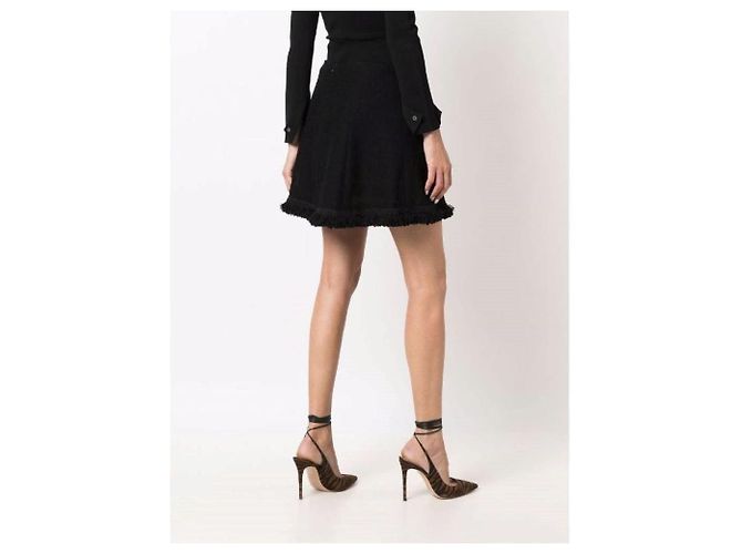 Minifalda Chanel de lana negra Negro - vista 2