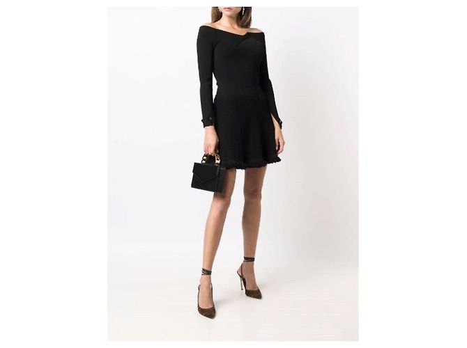 Minifalda Chanel de lana negra Negro - vista 3