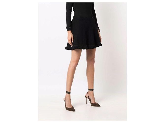 Minifalda Chanel de lana negra Negro - vista 4