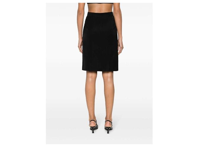 Falda Chanel de algodón y seda negra Negro - vista 4