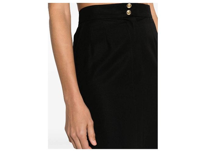 Falda Chanel de algodón y seda negra Negro - vista 5