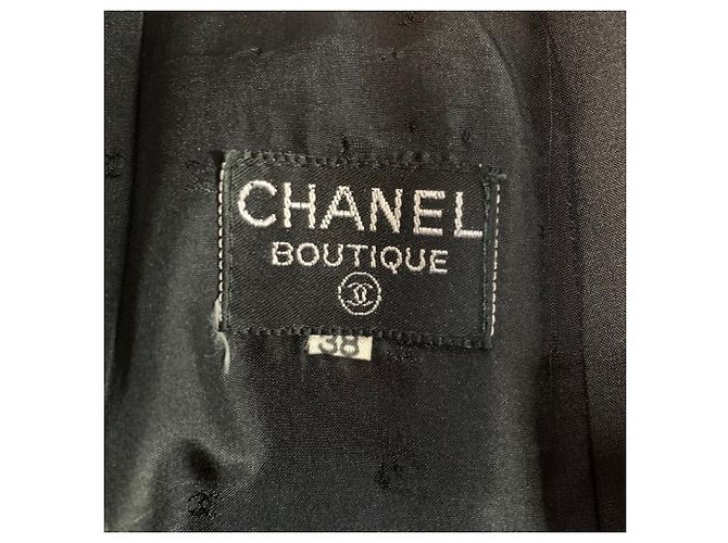 Falda Chanel de algodón y seda negra Negro - vista 7
