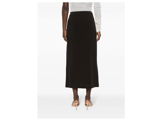 Falda midi Chanel de lana marrón Castaño - vista 4