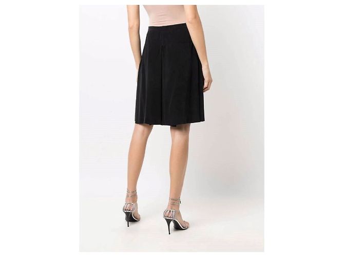 Falda midi con paneles Chanel de viscosa negra Negro - vista 4