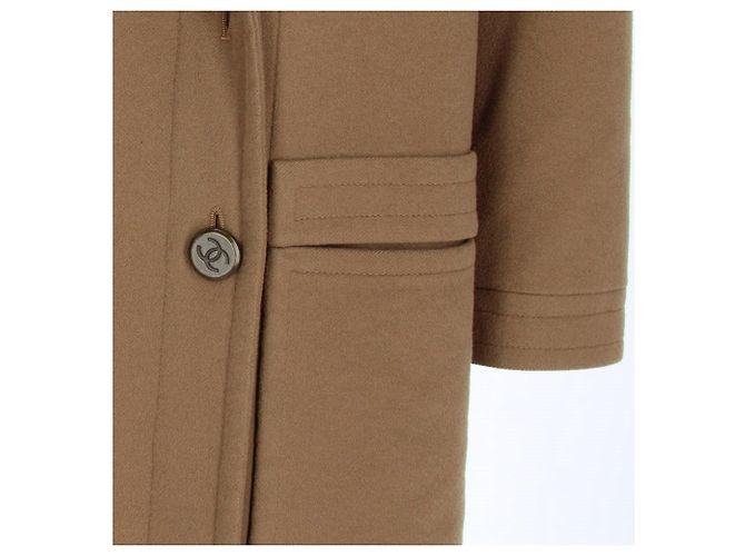 Abrigo Chanel de cachemira camel Castaño - vista 4