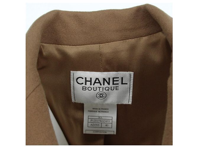 Abrigo Chanel de cachemira camel Castaño - vista 5