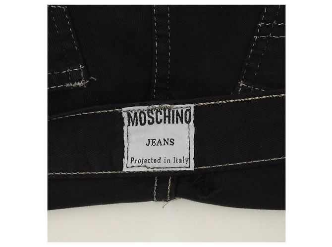 Vaqueros Moschino 90s de denim de algodón negro - vista 7