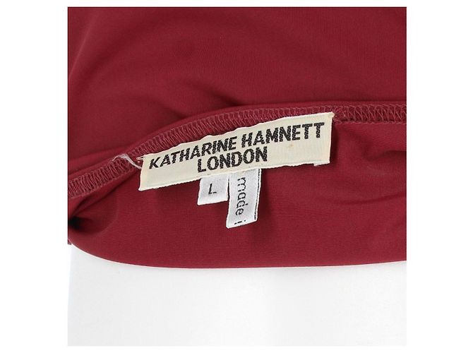 Katharine Hamnett Kleid aus den 2000ern Bordeaux - Ansicht 8