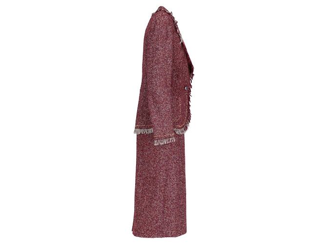 Conjunto Emanuel Ungaro de Blazer e Saia de Lã Bordeaux - vista 2