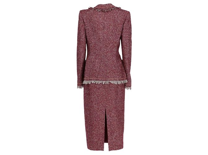 Conjunto Emanuel Ungaro de Blazer e Saia de Lã Bordeaux - vista 3
