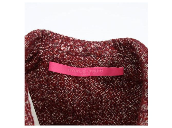 Conjunto Emanuel Ungaro de Blazer e Saia de Lã Bordeaux - vista 4