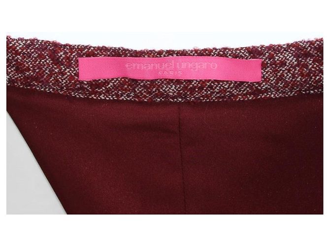 Conjunto Emanuel Ungaro de Blazer e Saia de Lã Bordeaux - vista 7