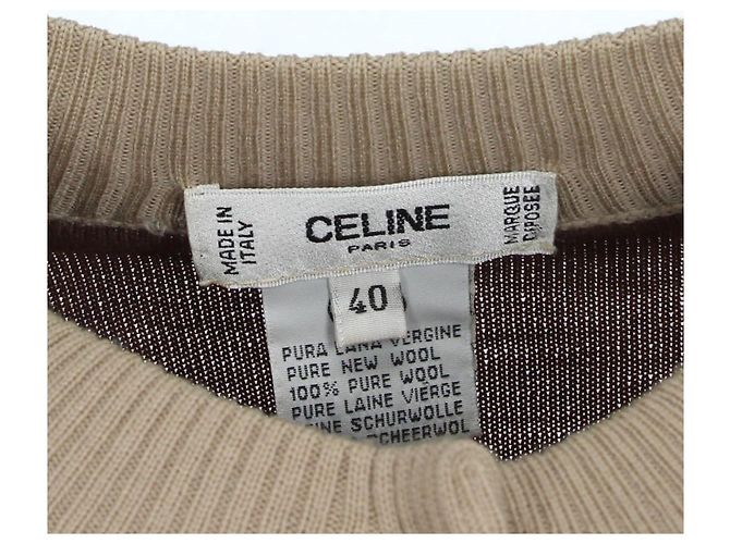 Céline Wollcardigan braun beige 90er Jahre - Ansicht 7