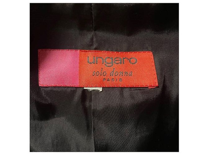 Emanuel Ungaro Wolljacke in Schwarz mit Samtkragen - Ansicht 6