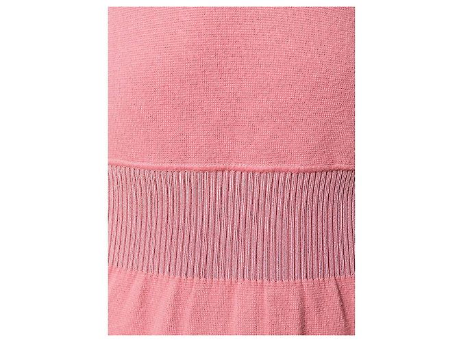 Vestido midi Alaïa de lana rosa - vista 5