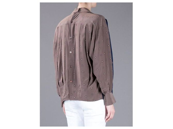 Blusa Gianfranco Ferré de los 90 Castaño - vista 4