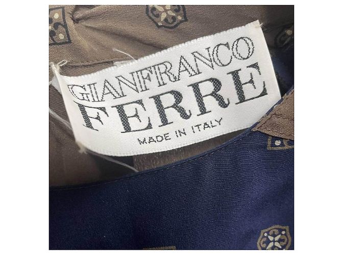 Blusa Gianfranco Ferré de los 90 Castaño - vista 6