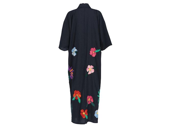 Autre Marque A.N.G.E.L.O. Vintage Upcycling Kimono '70 Blu - vista 3