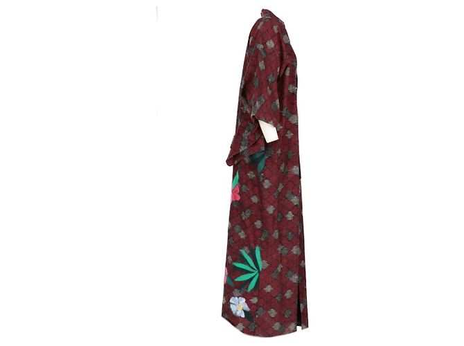 Autre Marque A.N.G.E.L.O. Vintage Upcycling '70s Kimono Bordò - vista 3