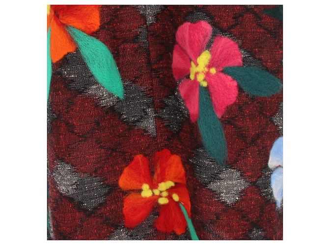 Autre Marque A.N.G.E.L.O. Vintage Upcycling '70s Kimono Bordò - vista 4
