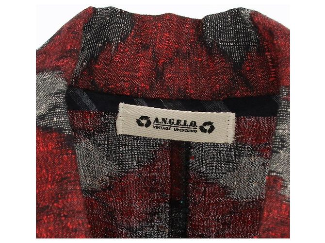 Autre Marque A.N.G.E.L.O. Vintage Upcycling '70s Kimono Bordò - vista 5