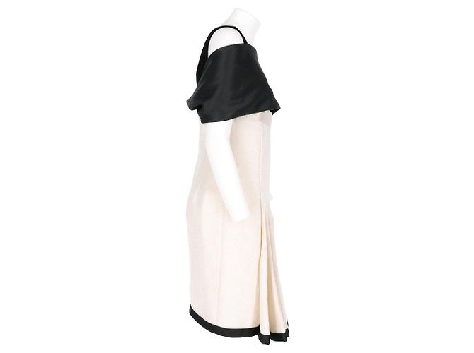 Autre Marque 6267 Kleid aus Wollmischung weiß schwarz - Ansicht 2