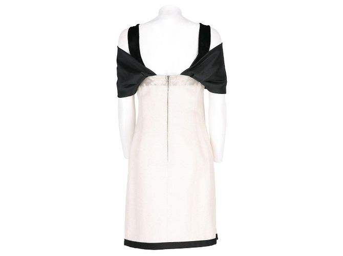 Autre Marque 6267 Kleid aus Wollmischung weiß schwarz - Ansicht 3