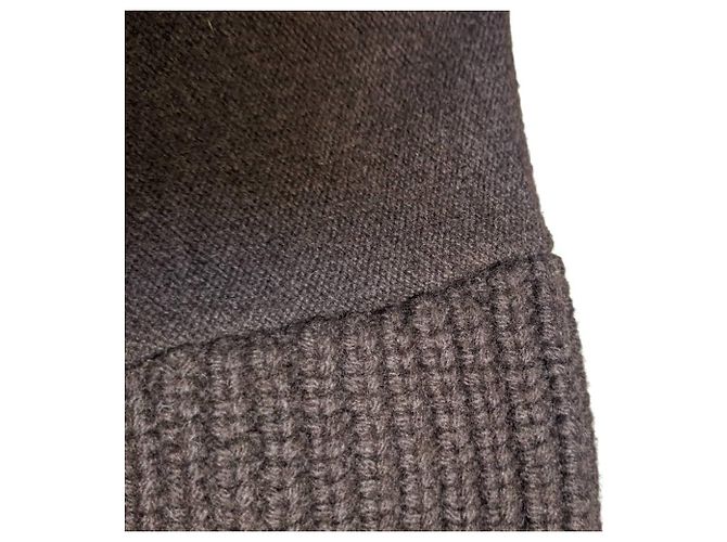 Vestido Hermès de punto de yak marrón Castaño - vista 3