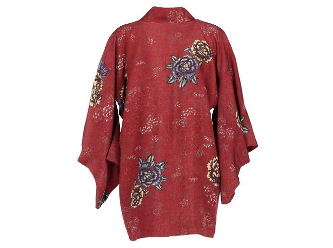 Autre Marque A.N.G.E.L.O. Vintage Upcycling '70s Kimono Bordò - vista 3