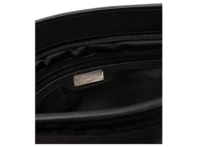 Pouch Versace anni 80 in tessuto goffrato nero - vista 5