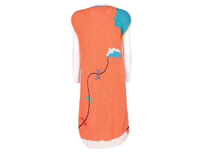 Autre Marque Vestido Touche 80s de punto de lino y algodón naranja Multicolor - vista 2