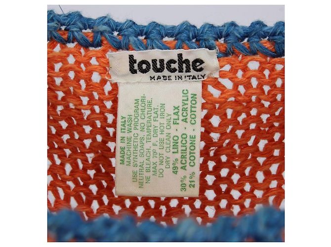 Autre Marque Vestido Touche 80s de punto de lino y algodón naranja Multicolor - vista 5