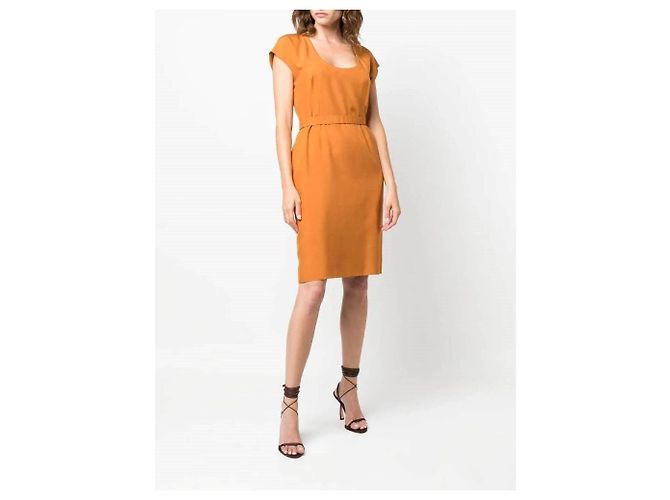 Yves Saint Laurent Kleid aus den 80ern Orange - Ansicht 4