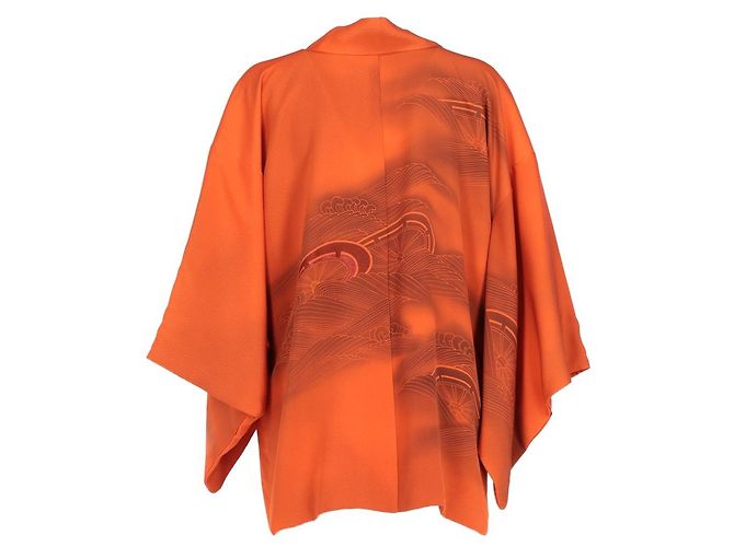 Autre Marque A.N.G.E.L.O. Vintage Upcycling '70s Kimono Arancione - vista 3