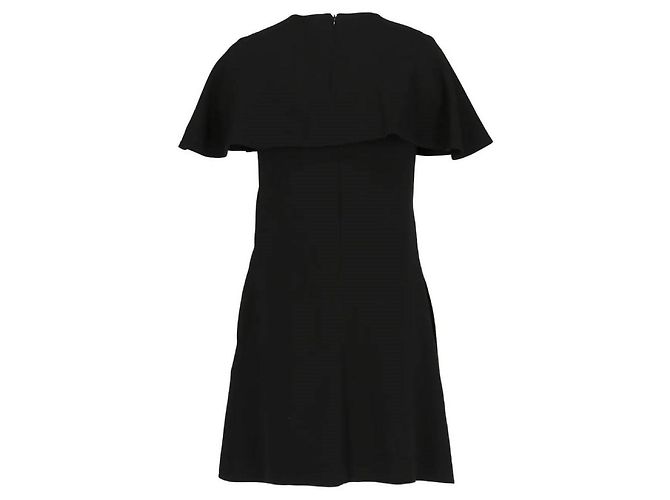 Givenchy ärmelloses schwarzes Wollkleid mit Capelet - Ansicht 2